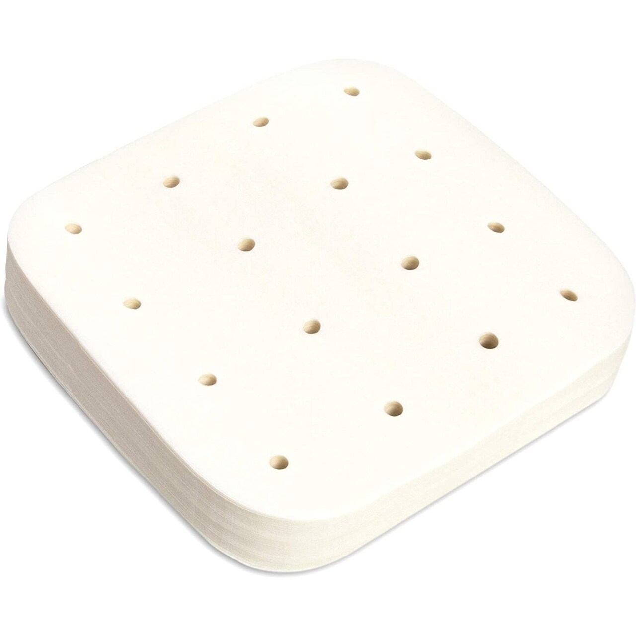 Juvale 200 Pack White Air Fryer Parchment Paper Liners, 8.5 x 8.5 Inches, Perforated Square Sheets, Ideal for Cooking, Baking, Steaming, and Heating